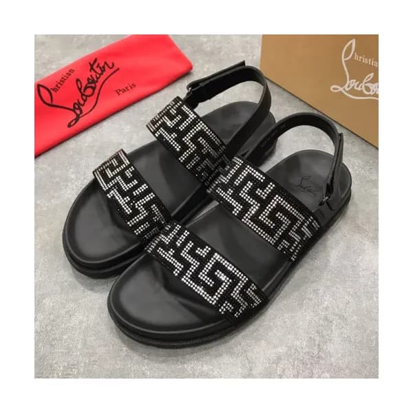 Christian Louboutin 2019 Mens Strass Logo Leather … - 1