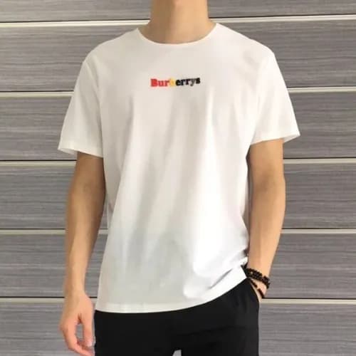 Burberry 2019 Mens Logo Cotton Short Sleeved Tshir… - 1
