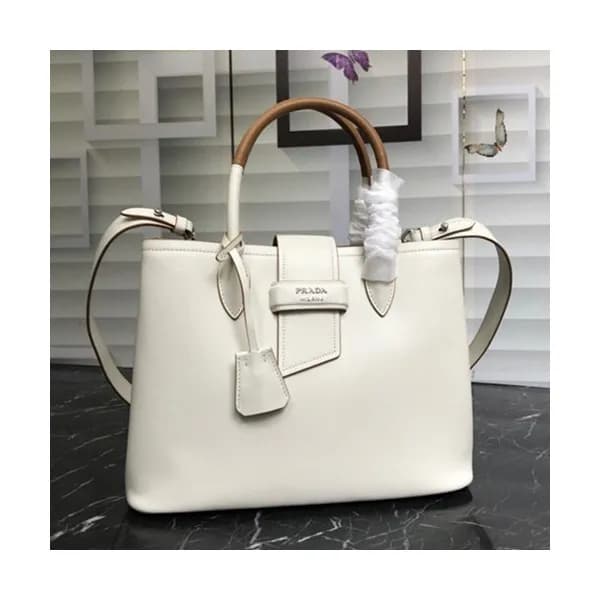 Prada 2019 Woman Leather Tote Shoulder Bag,33cm - … - 1
