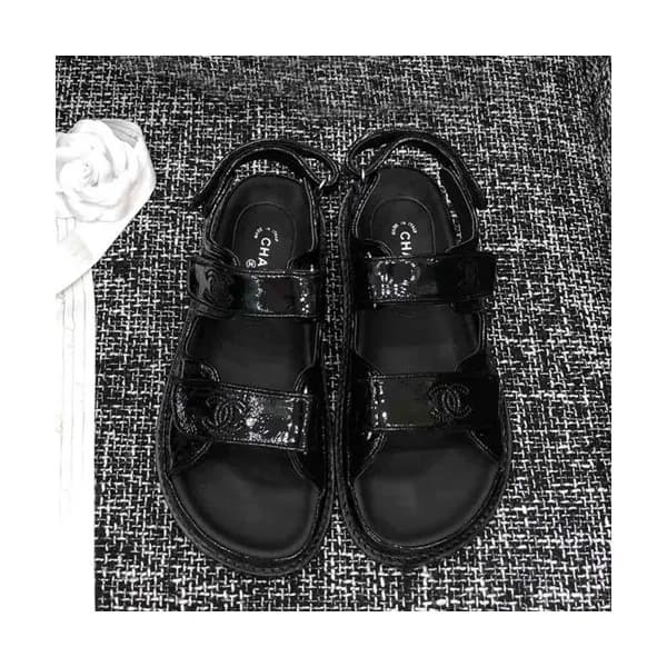Chanel 2019 Ladies Leather Sandal - 샤넬 2019 여성용 레더… - 1