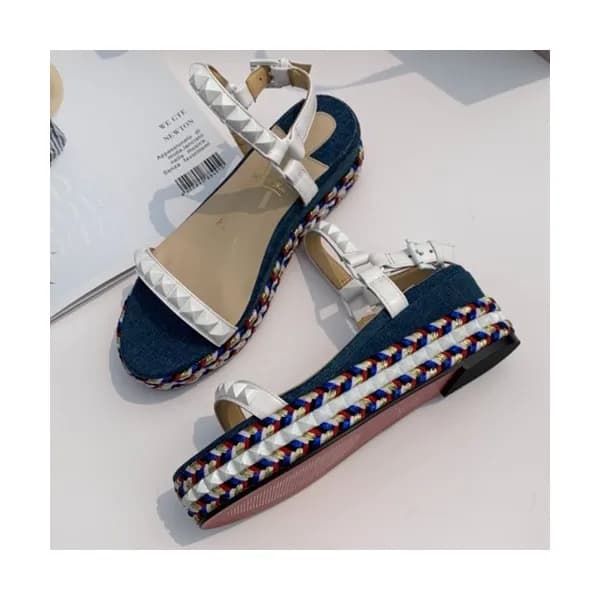 Christian Loubutin 2019 Denim & Leather Sandal - 크… - 1
