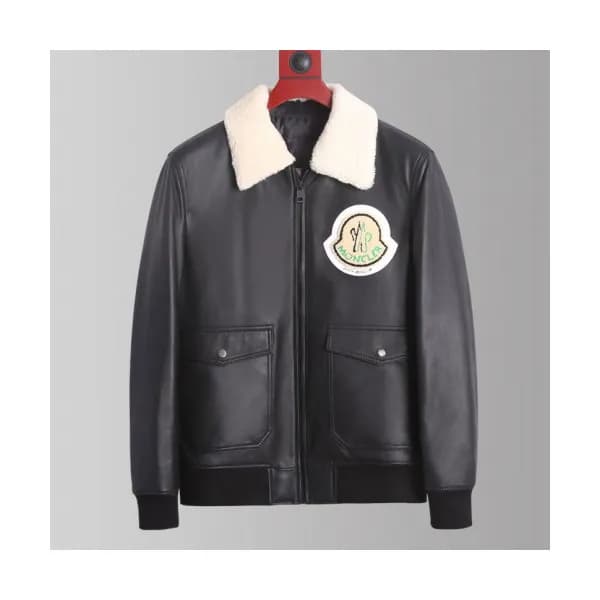 Moncler 2019 Womens Patch Logo Modern Leather Down… - 1