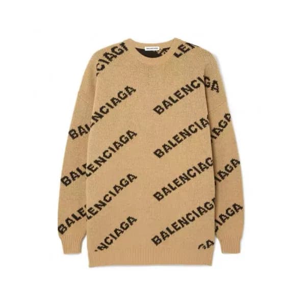 Balenciaga 2019 Womens Crew - neck Wool Sweater - … - 1