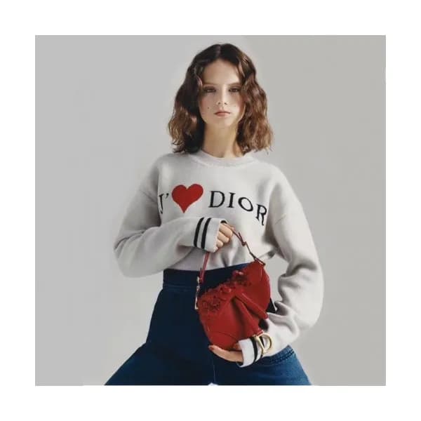 Dior 2019 Womens Retro Logo Crew-neck Sweater - 디올… - 1