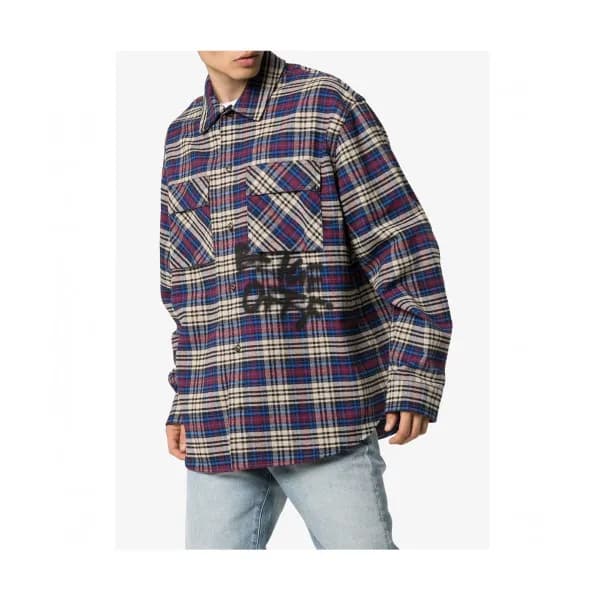 Off white 2019 Mens Basic Logo Wool Shirt - 오프화이트 … - 1