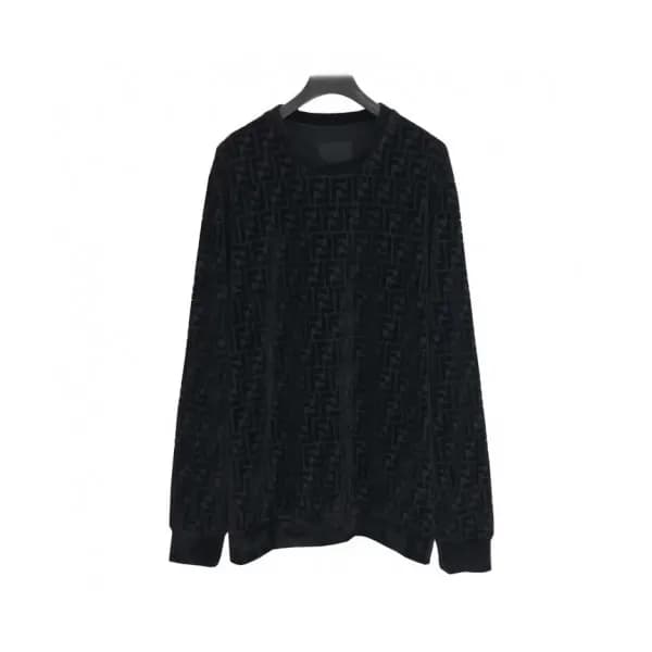 Fendi 2019 Mens Logo Velvet Tshirt - 펜디 2019 남성 로고… - 1