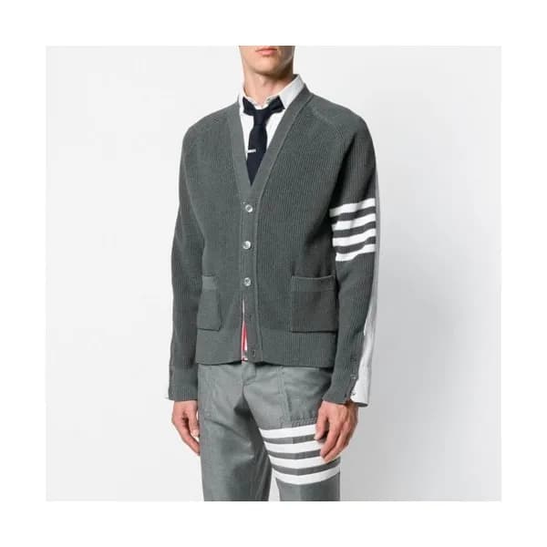 Thom Browne 2019 Mens Classic V-neck Knit Cardiga… - 1