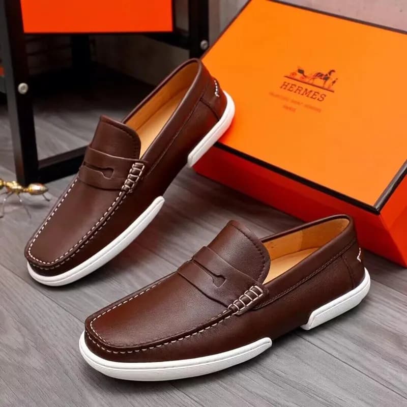 Hermes 2023 Mens Leather Loafer - 에르메스 2023 남성용 레더… - 1