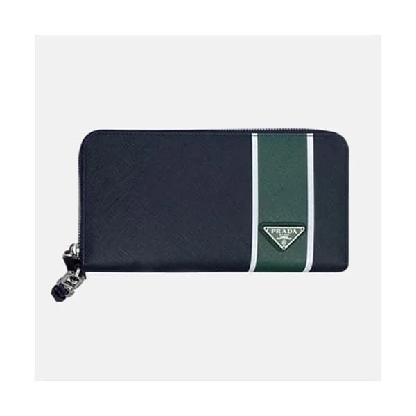 Prada 2020 Saffiano Mens Zip Round Wallet, 2ML028 … - 1