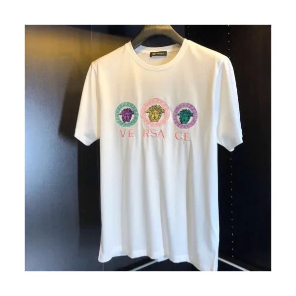 [베르사체]Versace 2020 Mens Logo Silket Short Sleeved … - 1