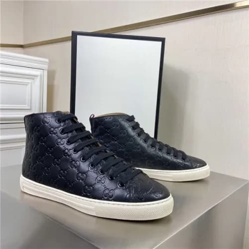 Gucci 2020 Men's Leather Sneakers - 구찌 2020 남성… - 1