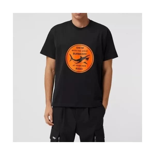 [버버리]Burberry 2021 Mens Logo Cotton Short Sleeved … - 1