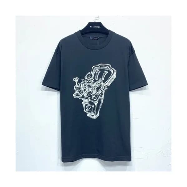 Louis vuitton Mm/Wm Logo Short Sleeved Tshirts bl… - 1