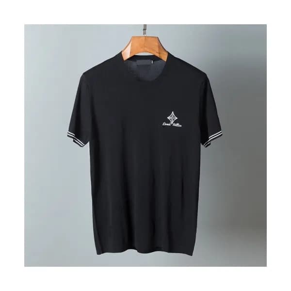 Louis vuitton Mens Logo Short Sleeved Tshirts Bla… - 1