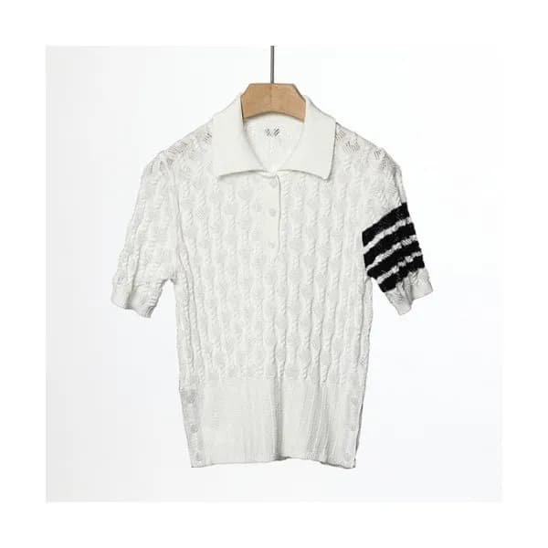 Thom Browne Womens Polo Tshirts - 톰브라운 여성 폴로 반팔티 -… - 1