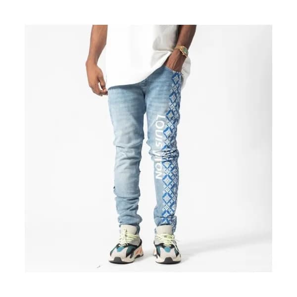 Louis vuitton Mens Monogram Casual Pants Blue - 루… - 1