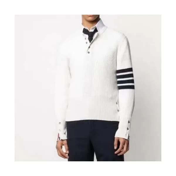 Thom Browne Mm/Wm Strap Crew-neck Wool Sweaters W… - 1