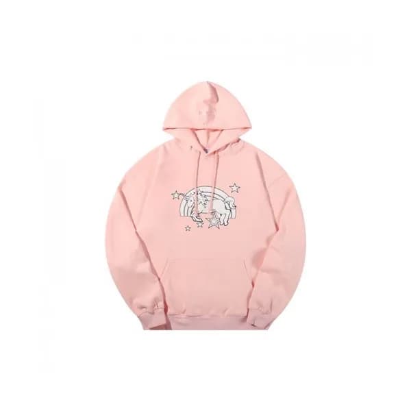Vetements Mm/Wm Logo Oversize Cotton Hoodie Pink … - 1
