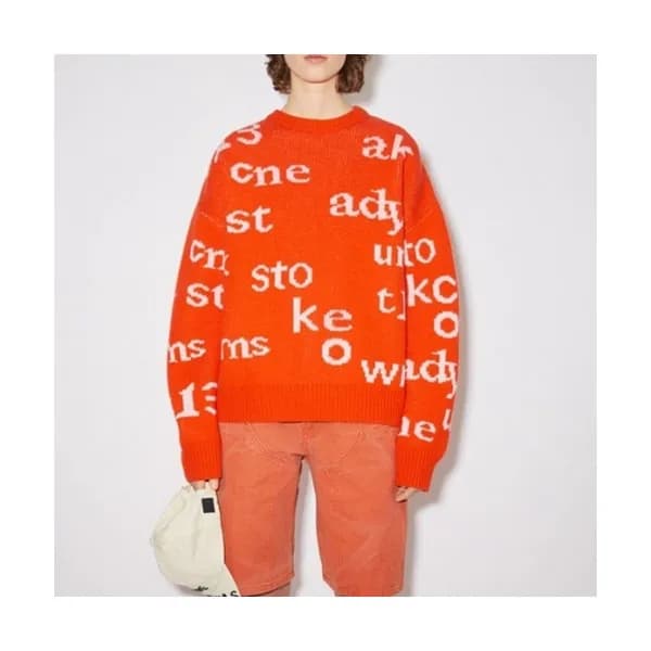 Acne Mm/Wm Patch Point Sweaters Orange - 아크네 2020 … - 1