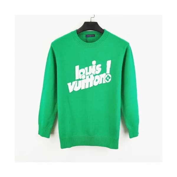 Louis vuitton Mens Casual Wool Sweaters Green - 루… - 1