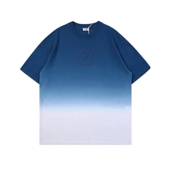 샤넬 남성 크루넥 블루 반팔티 - Mens Blue Tshirts - chl0848x - 1