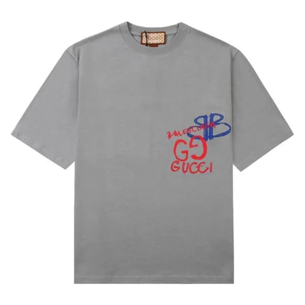 구찌 남성 크루넥 그레이 반팔티 - Mens Gray Tshirts - guc04747x - 1