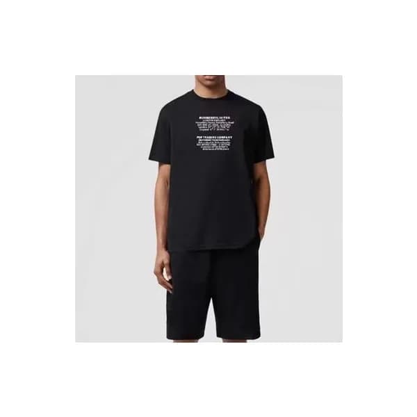 버버리 남성 블랙 크루넥 반팔티 - Mens Black Tshirts - Bur04374x - 1