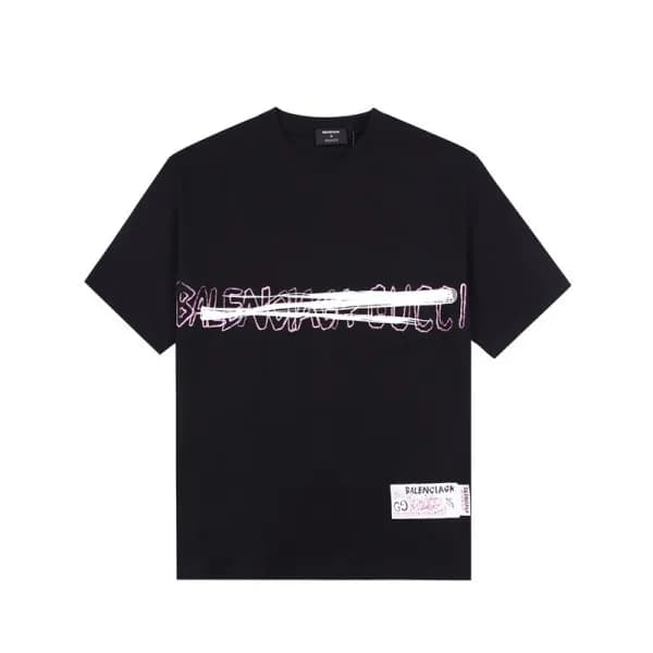 구찌 남/녀 블랙 크루넥 반팔티 - Unisex Black Tshirts - guc0497… - 1