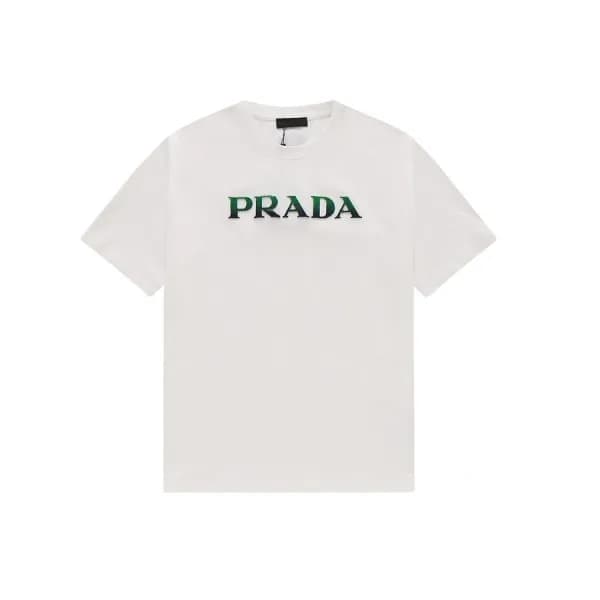 프라다 남성 크루넥 화이트 반팔티 - Mens White Tshirts - Pra02741… - 1