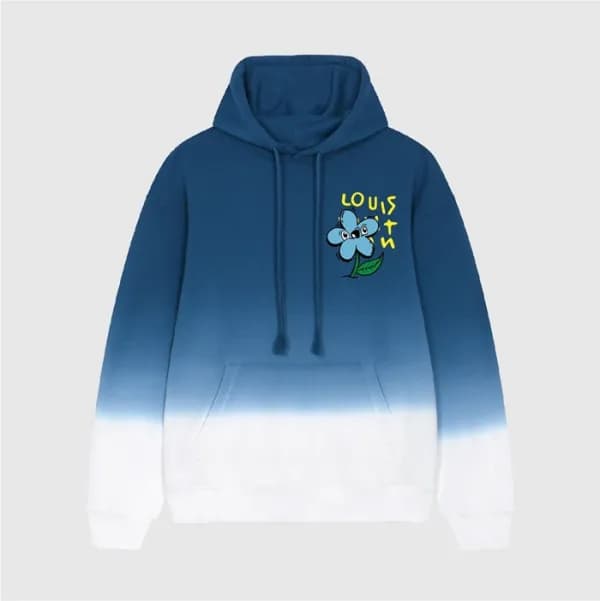 루이비통 남자 베이직 블루 후드티 - Unisex Blue Hoodie - lou05240… - 1
