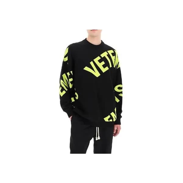 베트멍 남/녀 트렌디 블랙 반팔티 - Vetements Unisex Black Tshirt… - 1