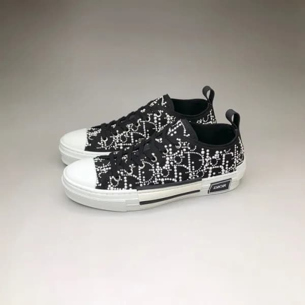 디올 남/녀 블랙 스니커즈 - Dior Unisex Black Sneakers - di46… - 1