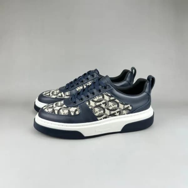 페라가모 남성 네이비 스니커즈 - Ferragamo Mens Navy Sneakers - … - 1
