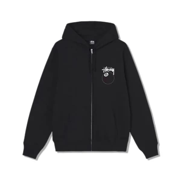 스터시 남성 블랙 집업 후드티 - Stussy Mens Black Hoodie - stu0… - 1