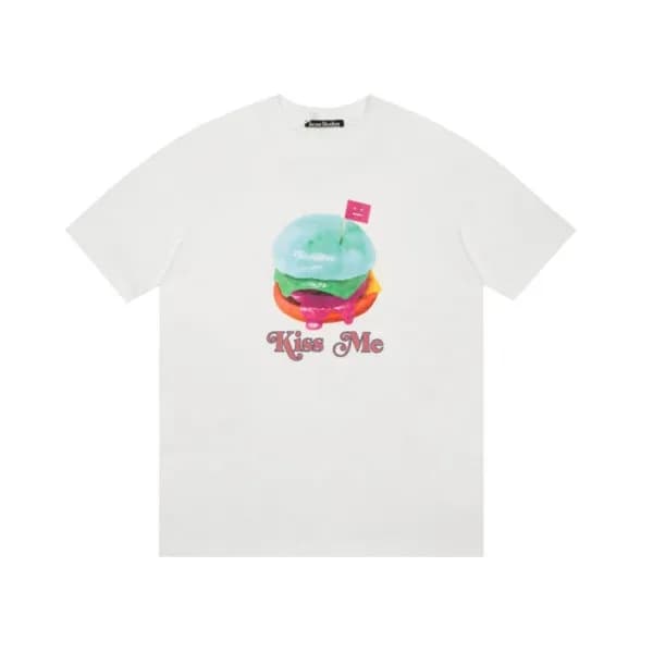 아크네 남/녀 화이트 크루넥 반팔티 - Acne Unisex White Short slee… - 1