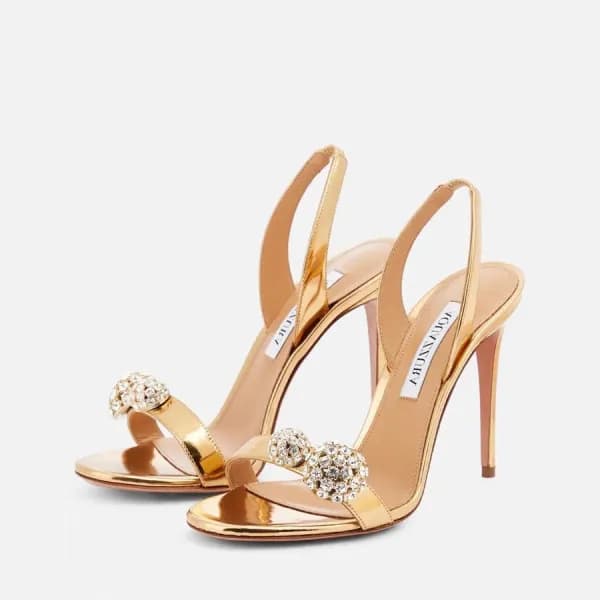 아쿠아주라 여성 골드 하이힐 - Aquazzura Womens Gold High-heels… - 1