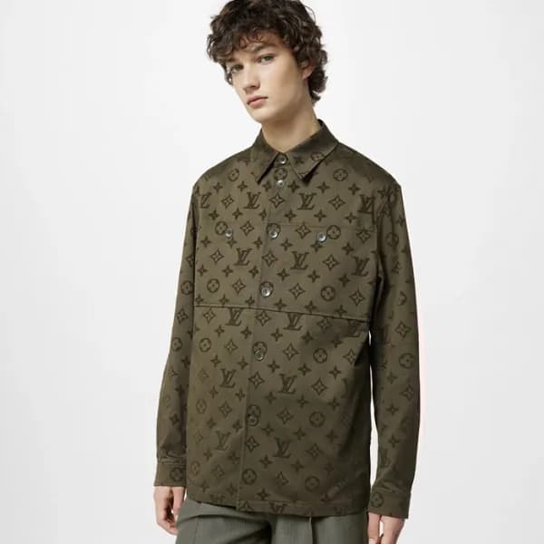 루이비통 남성 카키 셔츠 - Louis vuitton Mens Khaki Tshirts -… - 1