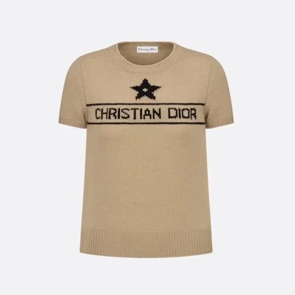 디올 여성 카키 크루넥 반팔티 - Dior Womens Khaki Short sleeved… - 1