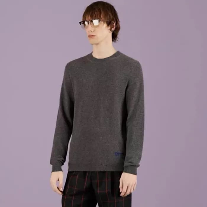 구찌 남성 캐쥬얼 크루넥 그레이 니트 - Gucci Mens Gray Knits - gu1… - 1
