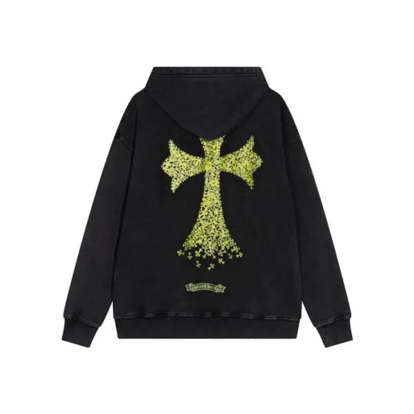크롬하츠 남성 블랙 후디 - Chrom hearts Mens Black Hoodie - c… - 1