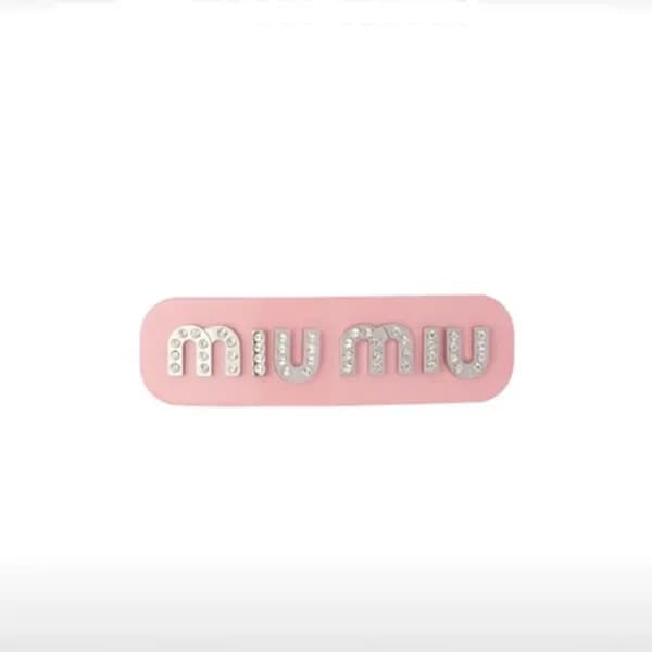 미우미우 여성 아크릴 헤어핀 - Miumiu Womens Acrylic Hairpin - … - 1