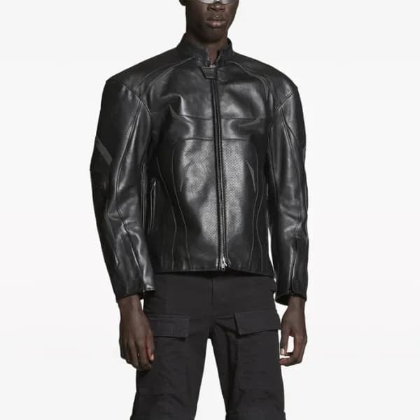 발렌시아가 남성 블랙 가죽 자켓 - Balenciaga Mens Black Jackets … - 1