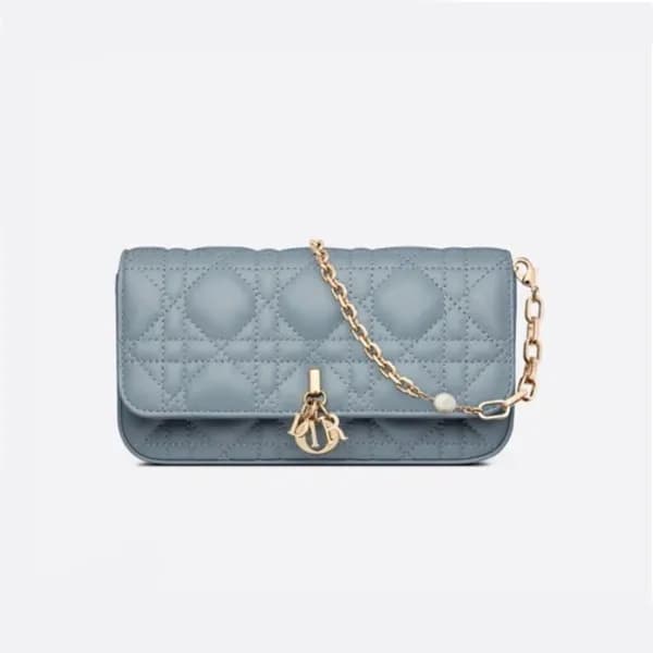 디올 여성 블루 체인백 - Dior Womens Blue Chain Bag - dib370… - 1