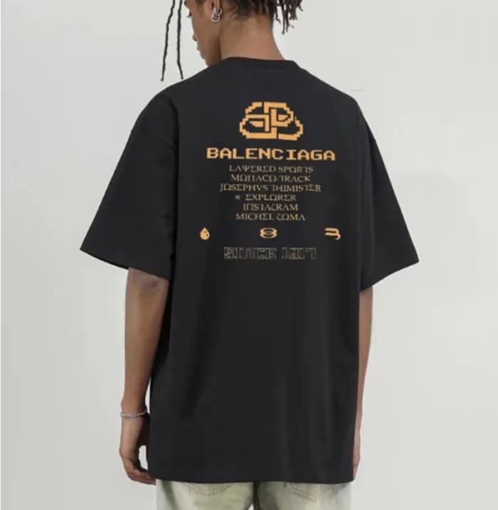 발렌시아가 남성 블랙 크루넥 반팔티 - Balenciaga Mens Black Tshirt… - 1