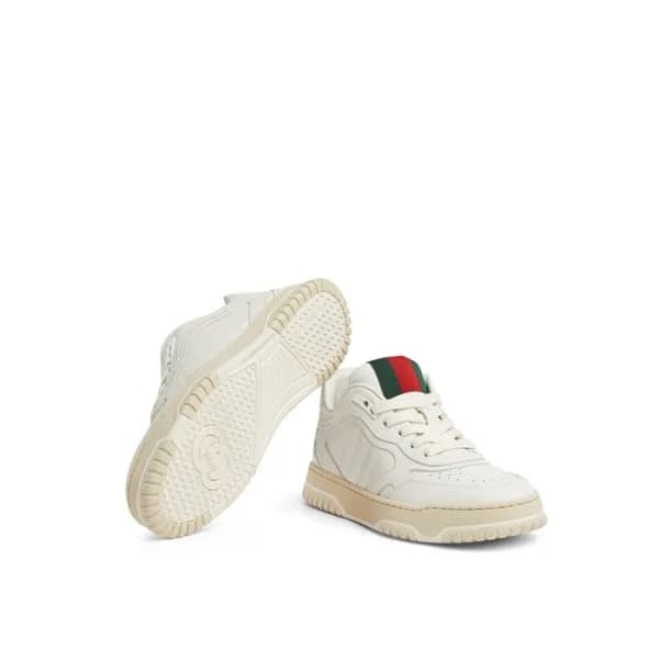 구찌 남/녀 화이트 스니커즈 - Gucci Unisex White Re-Web Sneake… - 1