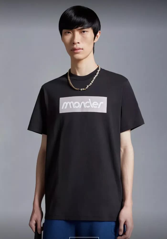 몽클레어 남성 블랙 티셔츠 - Moncler Mens Black Tshirts - moc2… - 1