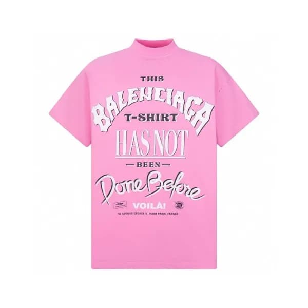 발렌시아가 남성 핑크 반팔 티셔츠 - Balenciaga Mens Pink Tshirts … - 1