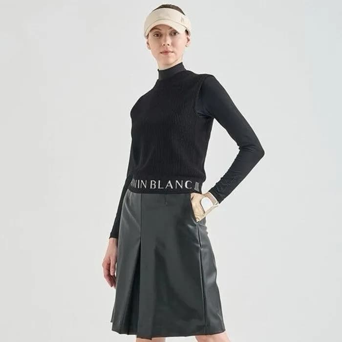 [LANVIN BLANC] 랑방블랑 여성 페이크 레더 발수 쇼츠 - gol326x - 1