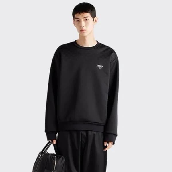 프라다 남성 블랙 맨투맨 - Prada Mens Black Tshirt - prc2963x - 1