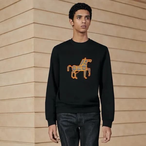 에르메스 남성 라운드 맨투맨 - Hermes Mens Round Tshirt - hec30… - 1